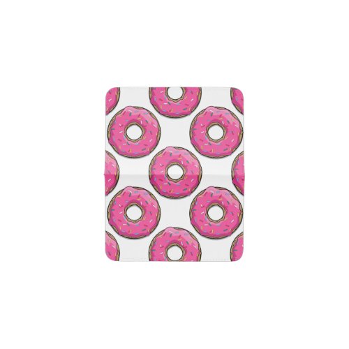 Cartoon Pink Donut With Sprinkles Card Holder