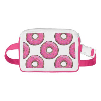 Cartoon Pink Donut With Sprinkles Fanny Pack