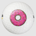 Cartoon Pink Donut With Sprinkles Golf Balls