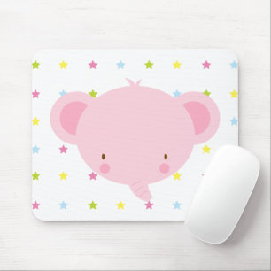 Cartoon Pink Elephant Mousepad