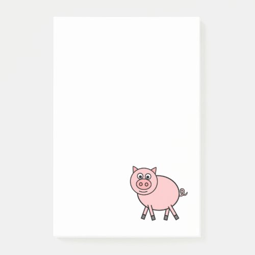 Cartoon Pink Pig Post_it Notes