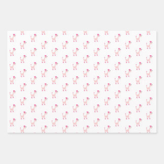 Cartoon pink poodle Posh Paws   Wrapping Paper Sheets
