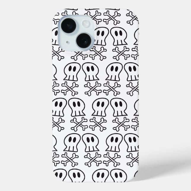 Cartoon Pirate Ship Skulls Bones Fun Boys Case-Mate iPhone Case (Back)