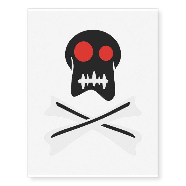 Cartoon pirate temporary tattoos (Front)