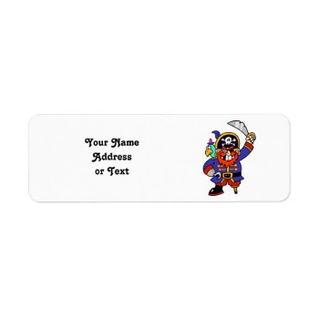 Cartoon Pirate With Peg Leg And Sword Label by gravityx9 at Zazzle