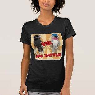 Cartoon Pirates Vs. Ninja Monkeys T-Shirt