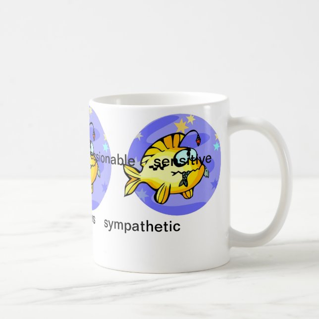 Cartoon Pisces Fish eating Fish Coffee Mug (Right)