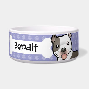 Cartoon Pitbull / American Staffordshire Terrier Bowl