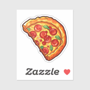 Cartoon pizza sticker