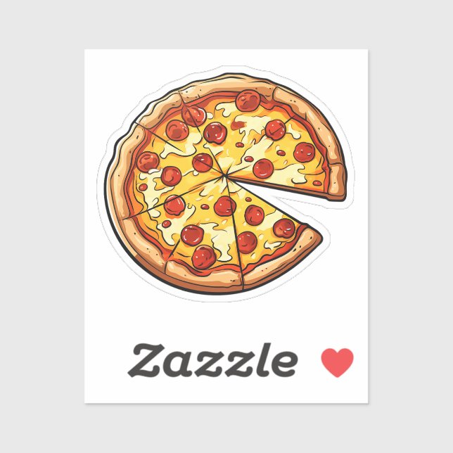 Cartoon pizza sticker (Sheet)