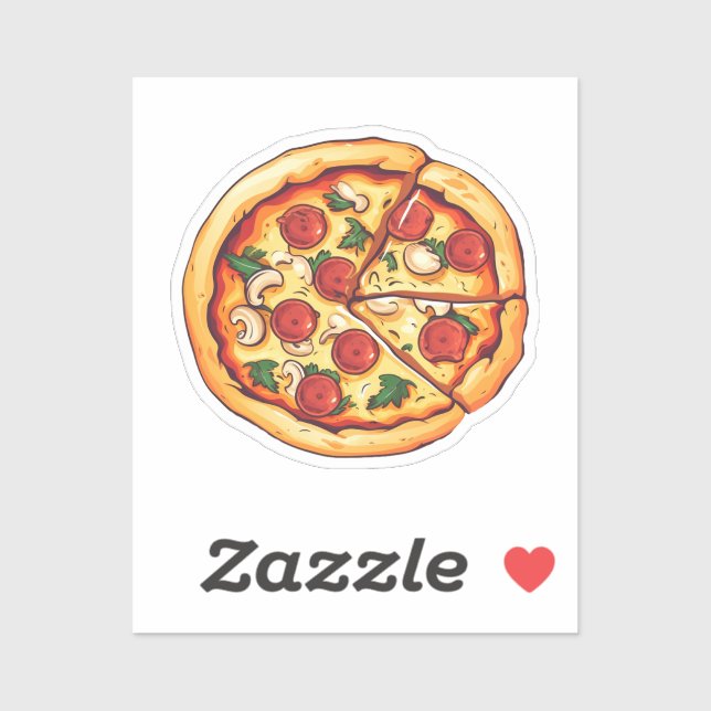 Cartoon pizza sticker (Sheet)