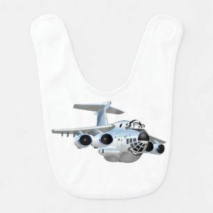 Cartoon plane baby bib