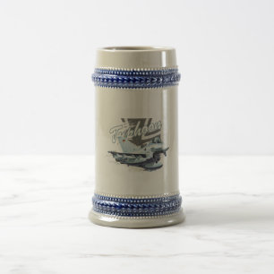 Cartoon plane beer stein