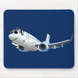 Cartoon plane mouse pad