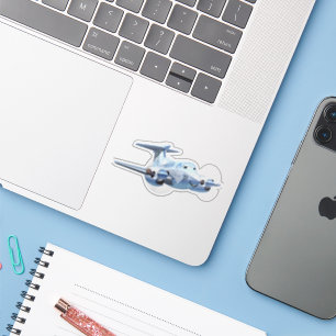 Cartoon plane sticker