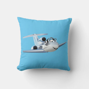 Cartoon plane throw pillow