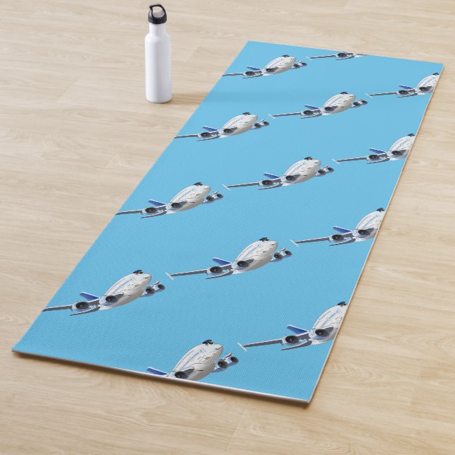 Cartoon plane yoga mat (In Situ)