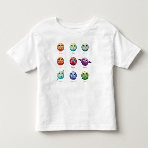 Cartoon Planets Toddler T_shirt