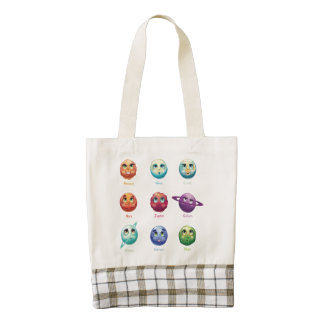 Cartoon Planets Zazzle HEART Tote Bag