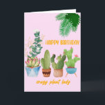 Cartoon Plant Birthday Card<br><div class="desc">Cartoon Plant Birthday greeting Card for the Plant lovers in your life. This cute greeting card is a perfect way to wish Happy Birthday to a friend,  co-worker,  family member or a special someone.</div>