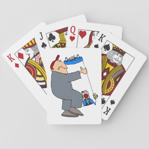 Cartoon Plumber Poker Cards