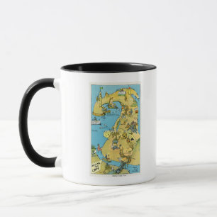 Cartoon Points of Interest on Cape Cod Mug