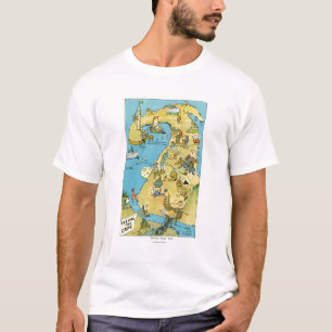 Cartoon Points of Interest on Cape Cod T-Shirt