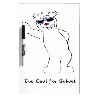 Cartoon Polar Bear With Cool Shades Dry Erase Board