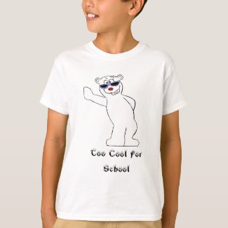 Cartoon Polar Bear With Cool Shades T-Shirt