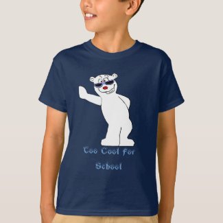 Cartoon Polar Bear With Cool Shades T-Shirt