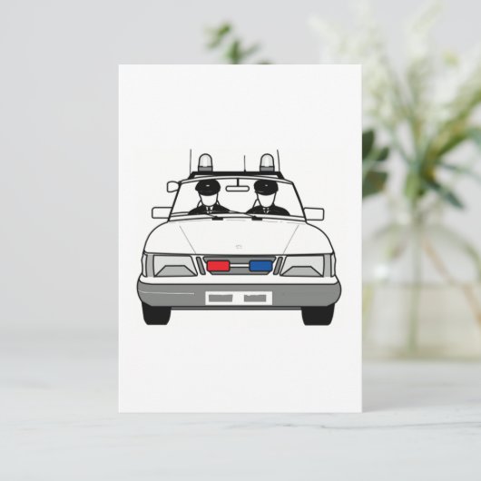 Cartoon Police Car (Standing Front)