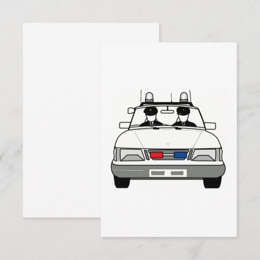 Cartoon Police Car (Front/Back)