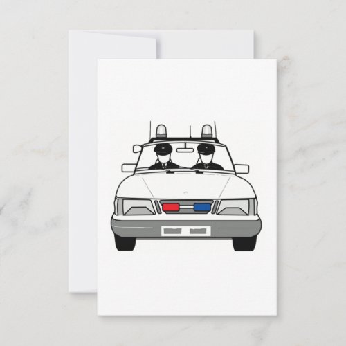 Cartoon Police Car Custom Announcement