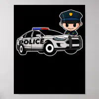 police officer car cartoon