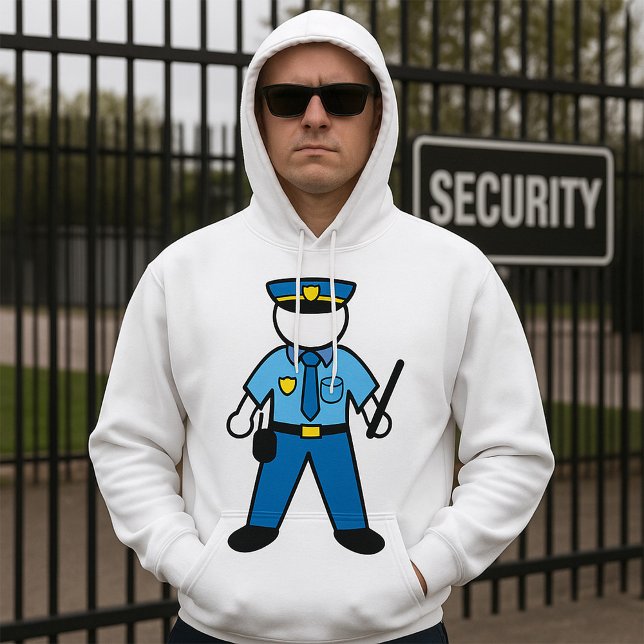 Cartoon Police Officer Fun Law Enforcement  Hoodie (Creator Uploaded)