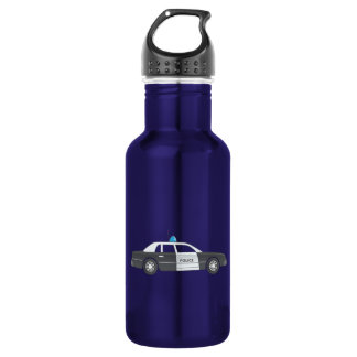 Cartoon Police Patrol Car Water Bottle