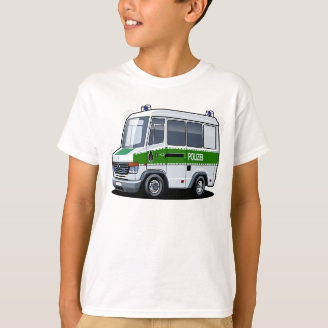 Cartoon Police Van T-Shirt (Front)