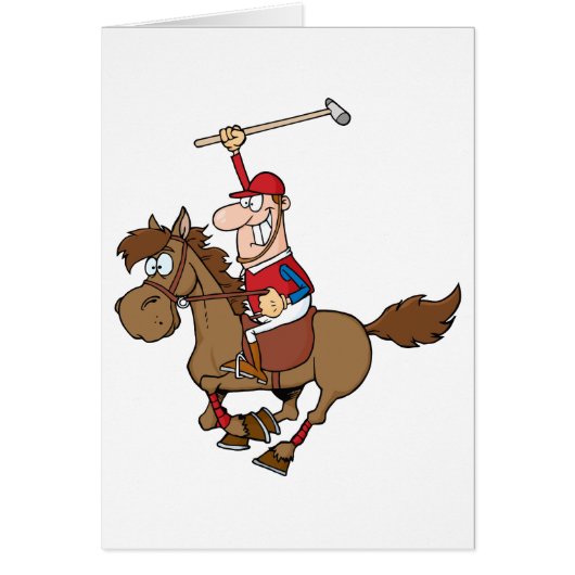 Cartoon Polo Player Cards (Front)