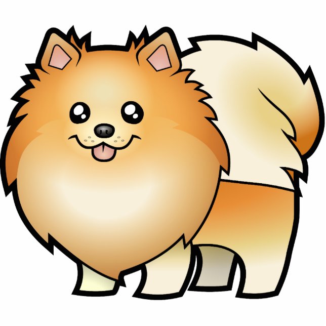 Cartoon Pomeranian Cutout (Front)