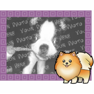 Cartoon Pomeranian Photo Frame Cutout