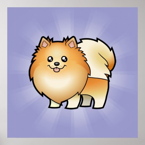 Cartoon Pomeranian Poster