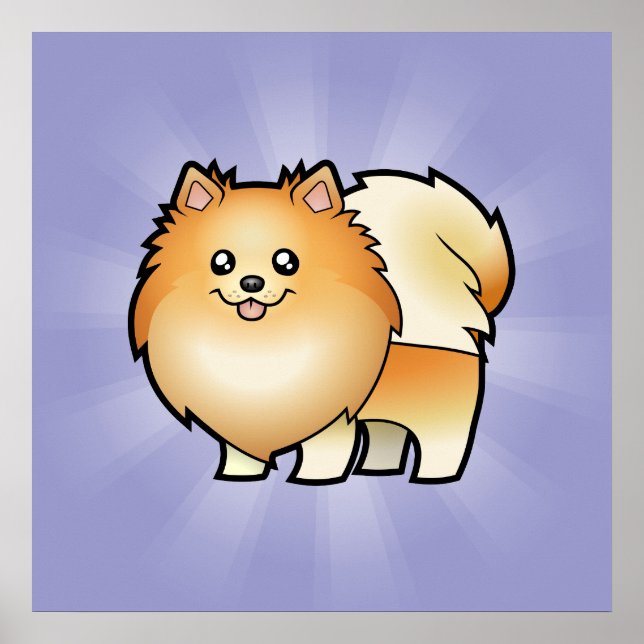Cartoon Pomeranian Poster (Front)