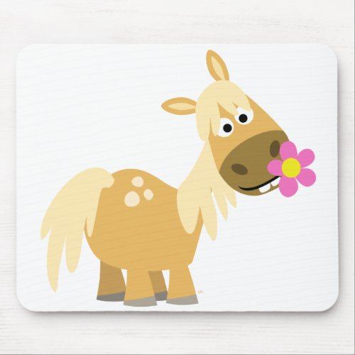 Cartoon Pony and Flower mousepad