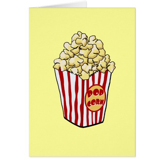 Cartoon Popcorn Bag Card (Front)