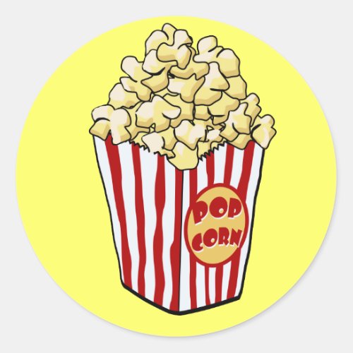 Cartoon Popcorn Bag Sticker