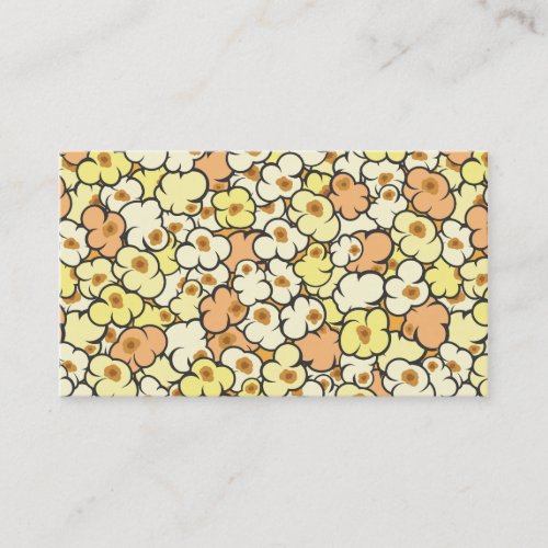 Cartoon Popcorn Business Card Template