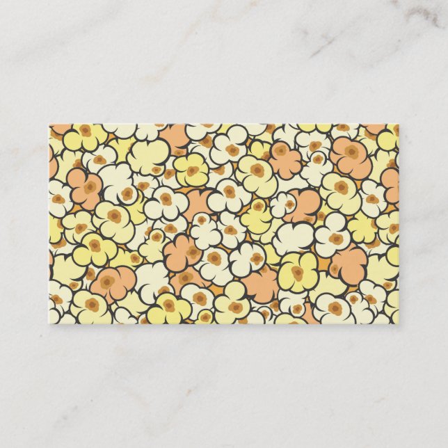 Cartoon Popcorn Business Card (Front)