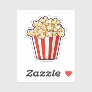 Cartoon popcorn sticker