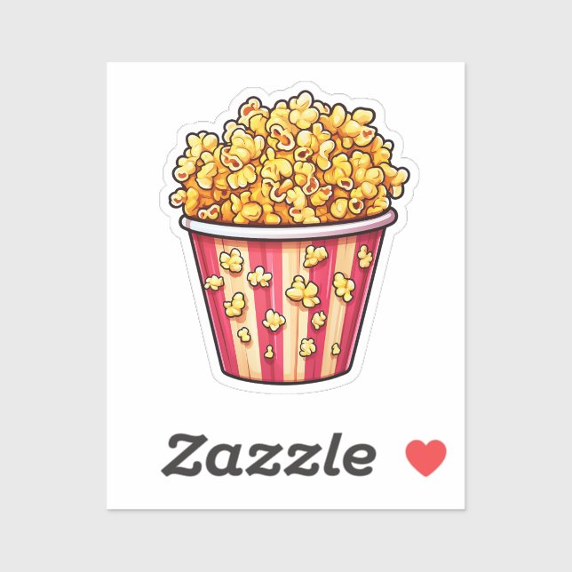 Cartoon popcorn sticker (Sheet)