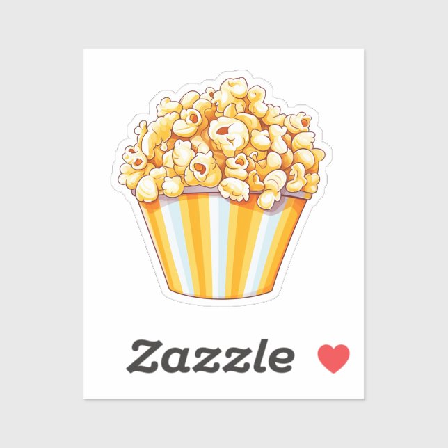 Cartoon popcorn sticker (Sheet)